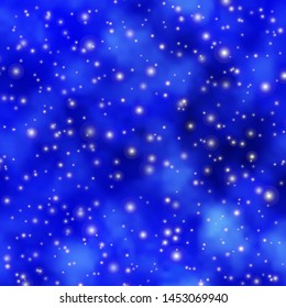 Light BLUE vector layout with bright stars. Shining colorful illustration with small and big stars. Pattern for new year ad, booklets.