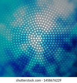 Light BLUE vector layout with bright stars. Modern geometric abstract illustration with stars. Best design for your ad, poster, banner.