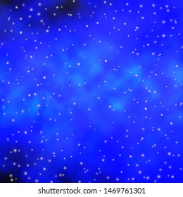 Light BLUE vector layout with bright stars. Colorful illustration with abstract gradient stars. Pattern for new year ad, booklets.