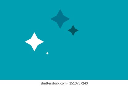 Light BLUE vector layout with bright stars. Modern geometrical abstract illustration with stars. The template can be used as a background.