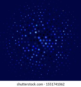 Light BLUE vector layout with bright stars. Decorative illustration with stars on abstract template. Design for your business promotion.
