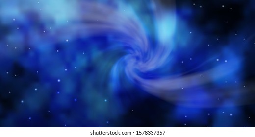 Light BLUE vector layout with bright stars. Blur decorative design in simple style with stars. Best design for your ad, poster, banner.