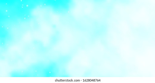 Light BLUE vector layout with bright stars. Shining colorful illustration with small and big stars. Design for your business promotion.