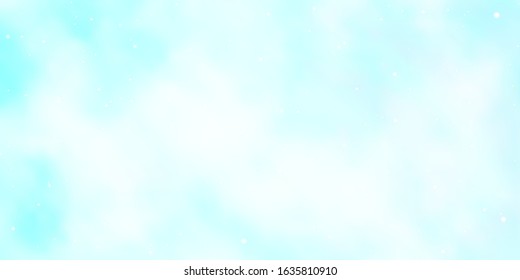 Light BLUE vector layout with bright stars. Modern geometric abstract illustration with stars. Theme for cell phones.