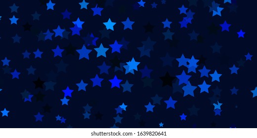 Light BLUE vector layout with bright stars. Shining colorful illustration with small and big stars. Design for your business promotion.