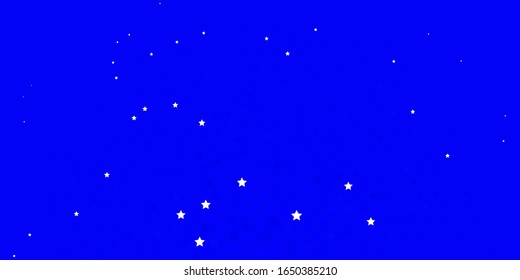 Light BLUE vector layout with bright stars. Shining colorful illustration with small and big stars. Pattern for websites, landing pages.