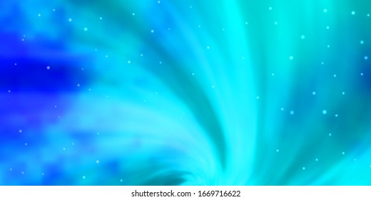 Light BLUE vector layout with bright stars. Modern geometric abstract illustration with stars. Theme for cell phones.