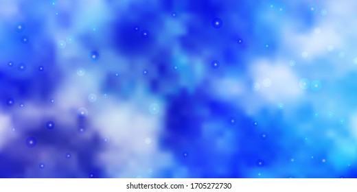 Light BLUE vector layout with bright stars. Colorful illustration with abstract gradient stars. Design for your business promotion.