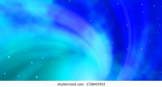 Light BLUE vector layout with bright stars. Shining colorful illustration with small and big stars. Design for your business promotion.