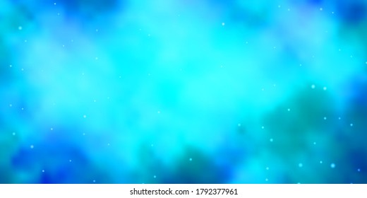 Light BLUE vector layout with bright stars. Colorful illustration with abstract gradient stars. Pattern for new year ad, booklets.
