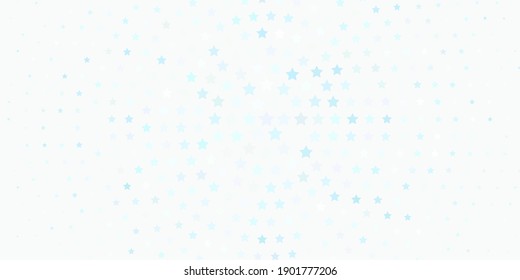Light BLUE vector layout with bright stars. Decorative illustration with stars on abstract template. Theme for cell phones.