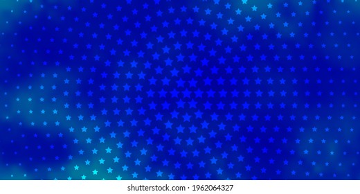 Light BLUE vector layout with bright stars. Modern geometric abstract illustration with stars. Design for your business promotion.