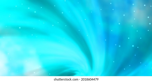 Light BLUE vector layout with bright stars. Modern geometric abstract illustration with stars. Theme for cell phones.