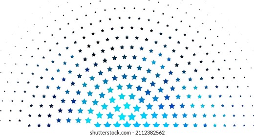 Light BLUE vector layout with bright stars. Modern geometric abstract illustration with stars. Theme for cell phones.