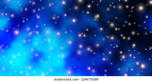 Light BLUE vector layout with bright stars. Decorative illustration with stars on abstract template. Pattern for websites, landing pages.