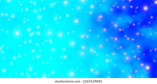 Light BLUE vector layout with bright stars. Blur decorative design in simple style with stars. Pattern for wrapping gifts.
