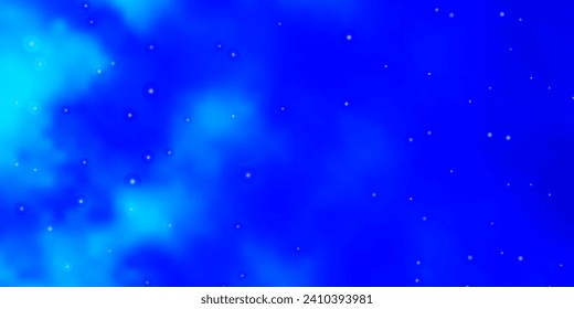 Light BLUE vector layout with bright stars. Decorative illustration with stars on abstract template. Best design for your ad, poster, banner.