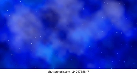 Light BLUE vector layout with bright stars. Decorative illustration with stars on abstract template. Design for your business promotion.