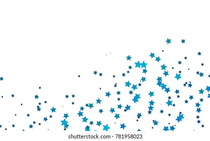 Light BLUE vector layout with bright stars. Glitter abstract illustration with colored stars. Best design for your ad, poster, banner.