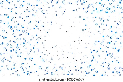 Light BLUE vector  layout with circle shapes. Modern abstract illustration with colorful water drops. Pattern can be used as texture of water, rain drops.