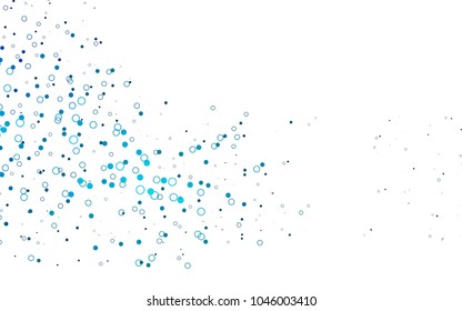 Light BLUE vector  layout with circle shapes. Abstract illustration with colored bubbles in nature style. Completely new template for your brand book.