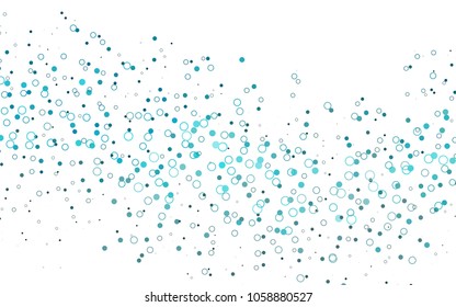 Light BLUE vector  layout with circle shapes. Blurred decorative design in abstract style with bubbles. The pattern can be used for aqua ad, booklets.