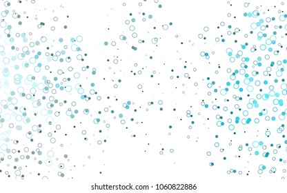 Light BLUE vector  layout with circle shapes. Blurred bubbles on abstract background with colorful gradient. Pattern can be used as texture of water, rain drops.