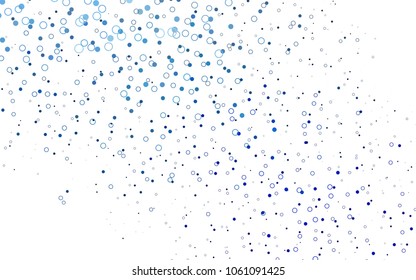 Light BLUE vector  layout with circle shapes. Illustration with set of shining colorful abstract circles. Pattern can be used as texture of water, rain drops.