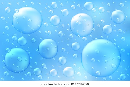 Light BLUE vector layout with circle shapes. Illustration with set of shining colorful abstract circles. Pattern can be used as texture of water, rain drops.