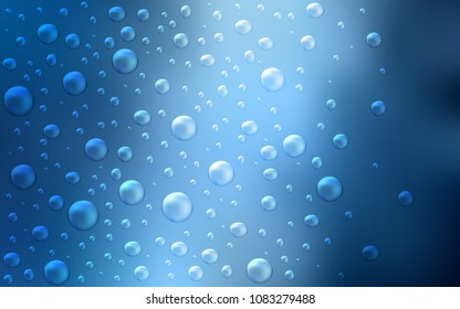 Light BLUE vector layout with circle shapes. Illustration with set of shining colorful abstract circles. The pattern can be used for beautiful websites.