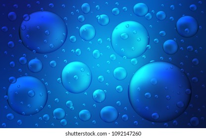 Light BLUE vector layout with circle shapes. Abstract illustration with colored bubbles in nature style. The pattern can be used for aqua ad, booklets.