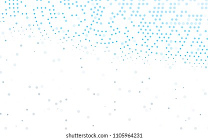 Light BLUE vector  layout with circle shapes. Modern abstract illustration with colorful water drops. The pattern can be used for ads, leaflets of liquid.
