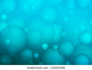 Light BLUE vector layout with circle shapes. Glitter abstract illustration with blurred drops of rain. The pattern can be used for beautiful websites.