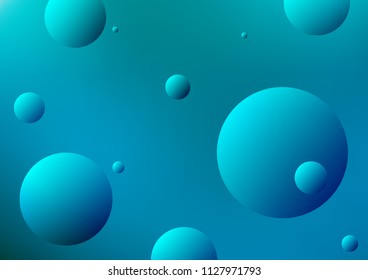 Light BLUE vector layout with circle shapes. Beautiful colored illustration with blurred circles in nature style. Beautiful design for your business natural advert.