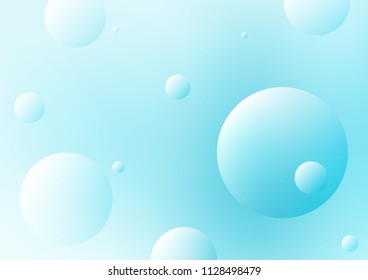 Light BLUE vector layout with circle shapes. Illustration with set of shining colorful abstract circles. New design for ad, poster, banner of your website.