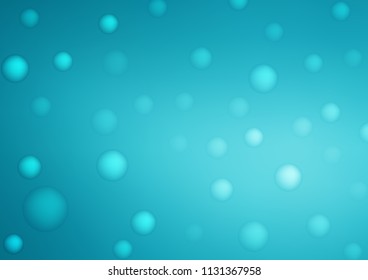Light BLUE vector layout with circle shapes. Abstract illustration with colored bubbles in nature style. The pattern can be used for ads, leaflets of liquid.