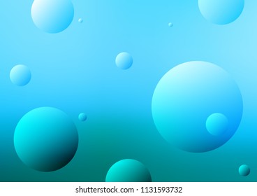 Light BLUE vector layout with circle shapes. Abstract illustration with colored bubbles in nature style. The pattern can be used for beautiful websites.