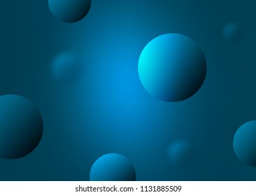 Light BLUE vector layout with circle shapes. Modern abstract illustration with colorful water drops. Pattern can be used as texture of water, rain drops.