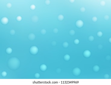 Light BLUE vector layout with circle shapes. Beautiful colored illustration with blurred circles in nature style. The pattern can be used for ads, leaflets of liquid.