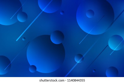 Light BLUE vector layout with circle shapes. Blurred decorative design in abstract style with bubbles. Pattern can be used for ads, leaflets.