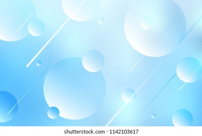 Light BLUE vector layout with circle shapes. Modern abstract illustration with colorful water drops. Pattern can be used for futuristic ad, booklets.