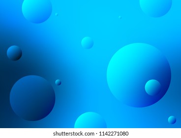 Light BLUE vector layout with circle shapes. Blurred decorative design in abstract style with bubbles. Beautiful design for your business natural advert.