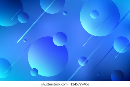 Light BLUE vector layout with circle shapes. Blurred bubbles on abstract background with colorful gradient. New design for ad, poster, banner of your website.