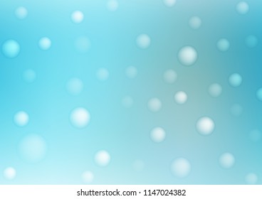 Light BLUE vector layout with circle shapes. Blurred decorative design in abstract style with bubbles. Completely new template for your brand book.