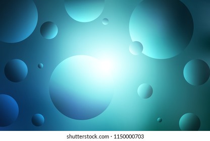 Light BLUE vector layout with circle shapes. Illustration with set of shining colorful abstract circles. Pattern can be used for ads, leaflets.