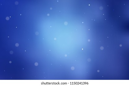 Light BLUE vector layout with circle shapes. Abstract illustration with colored bubbles in nature style. Pattern can be used for ads, leaflets.