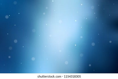 Light BLUE vector layout with circle shapes. Glitter abstract illustration with blurred drops of rain. Completely new template for your brand book.