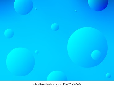 Light BLUE vector layout with circle shapes. Abstract illustration with colored bubbles in nature style. The pattern can be used for ads, leaflets of liquid.