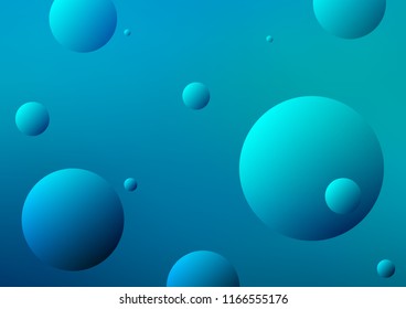 Light BLUE vector layout with circle shapes. Illustration with set of shining colorful abstract circles. Completely new template for your brand book.