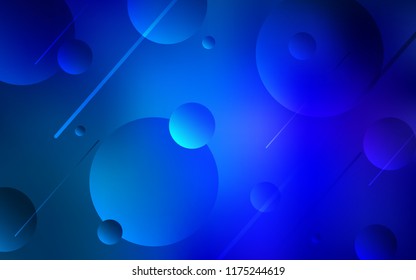 Light BLUE vector layout with circle shapes. Beautiful colored illustration with blurred circles in nature style. Beautiful design for your business advert.